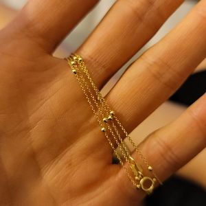 14k gold dainty station necklace